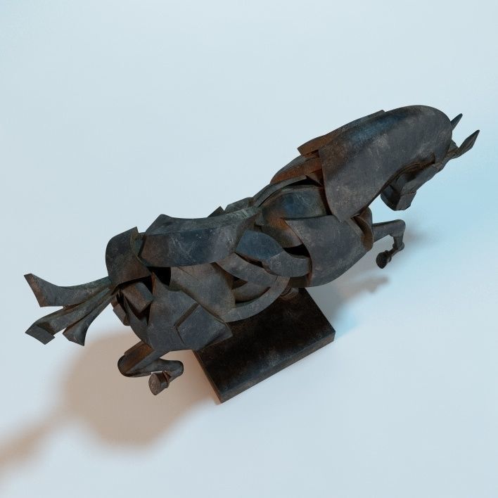 Horse Statue 3D model_2
