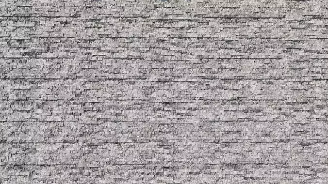 Natural Stacked Stone Cladded Wall Tiles 3D model Texture