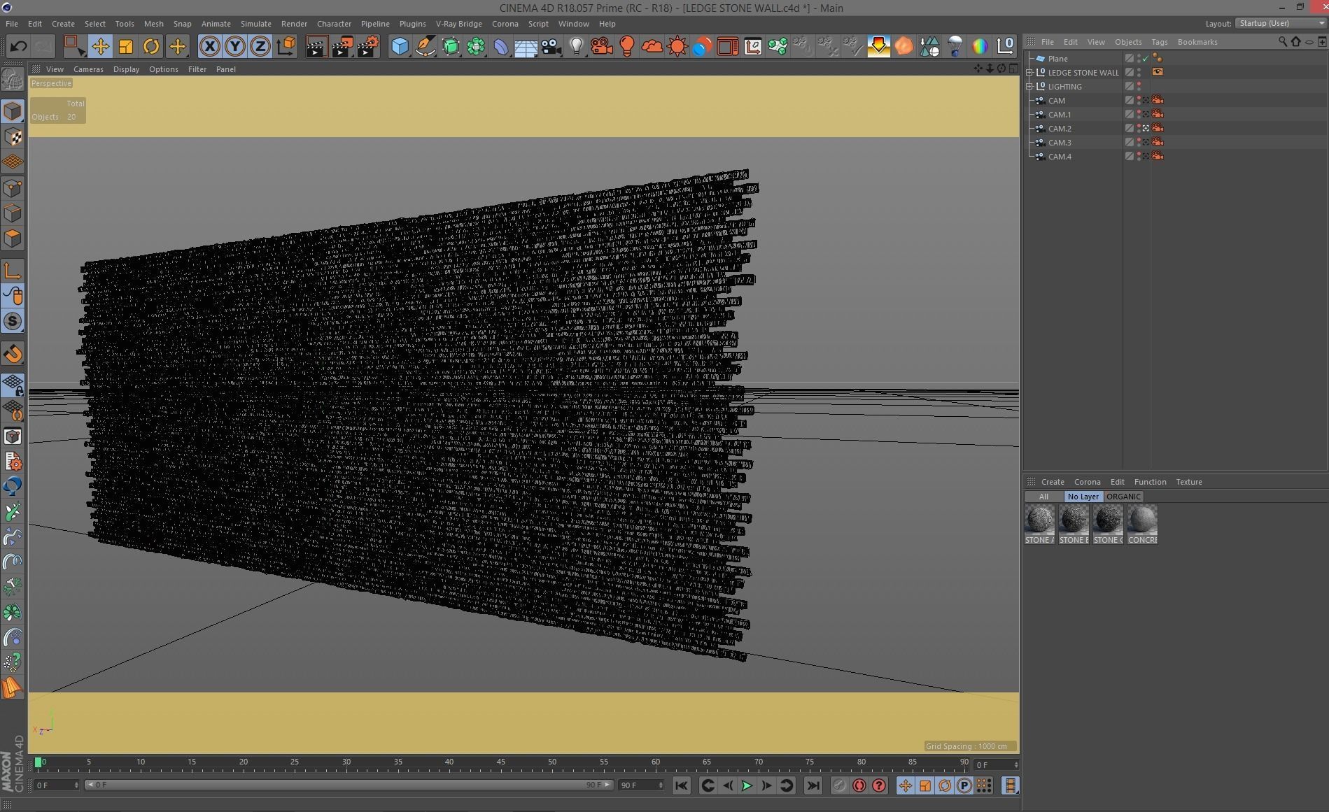 Natural Stacked Stone Cladded Wall Tiles 3D model Texture 3D model_4