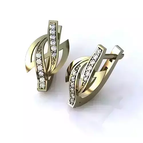 White Gold Earrings With Diamonds 2