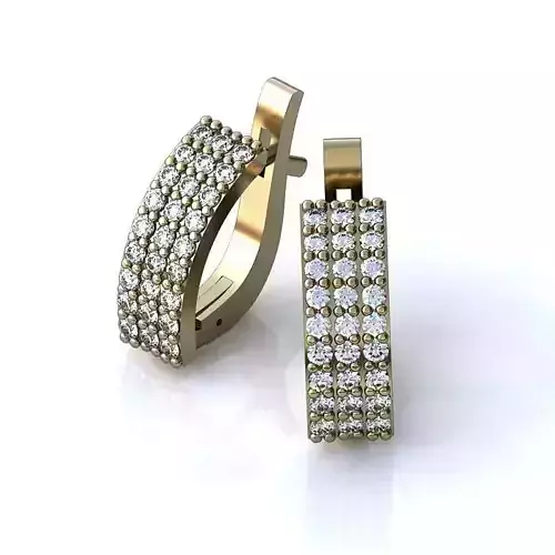 White Gold Earrings With Diamonds 4