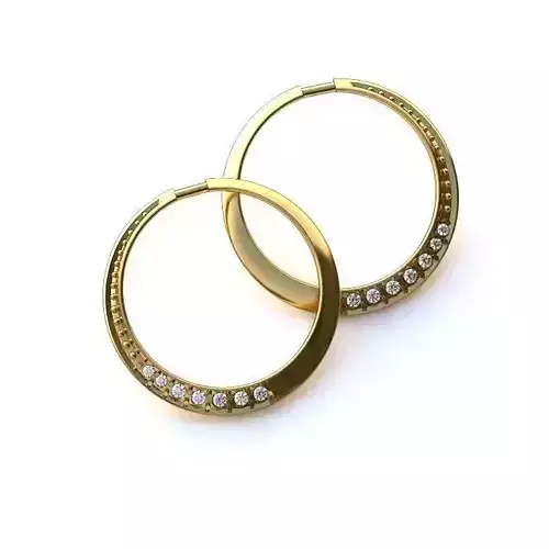Gold Earrings With Diamonds 159