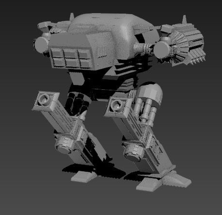 Robot sci-fi 3D model_1
