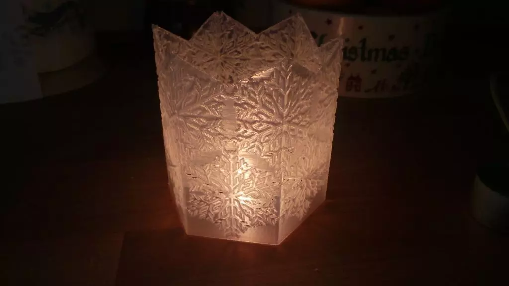 Snowflake Light holder Free 3D print model_0