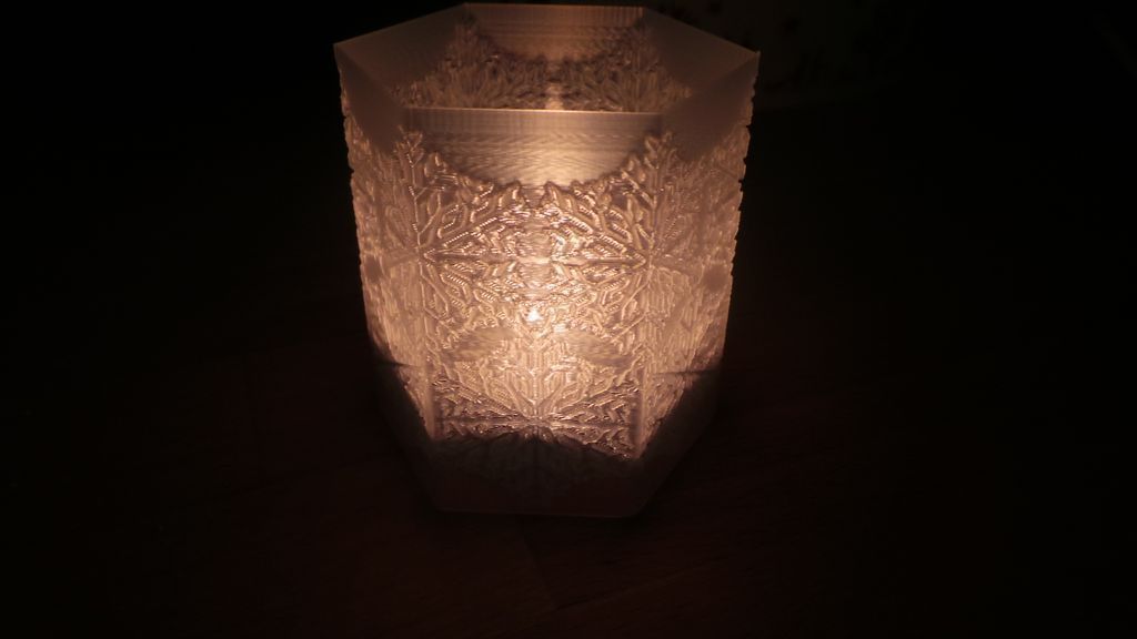 Snowflake Light holder Free 3D print model_1