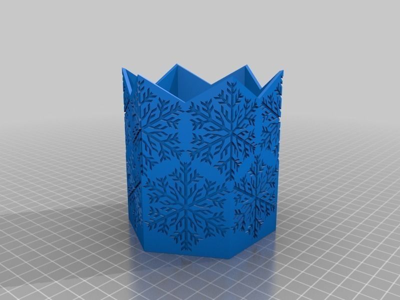 Snowflake Light holder Free 3D print model_3