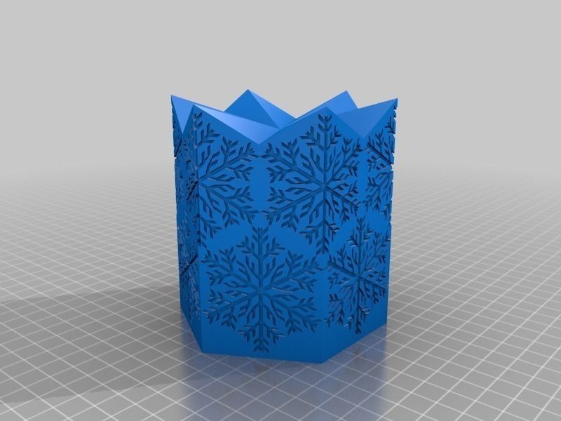 Snowflake Light holder Free 3D print model_4