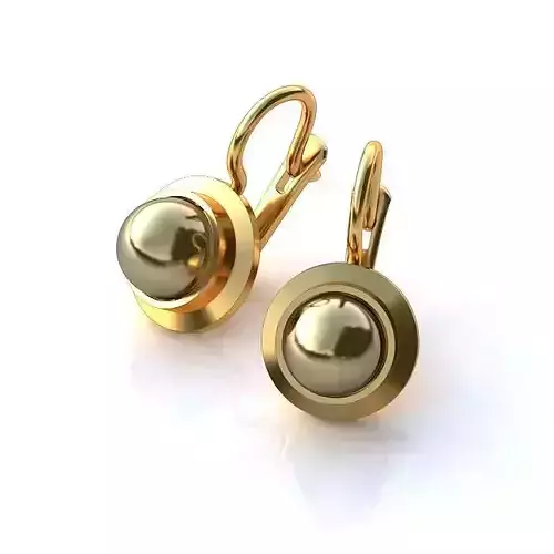 Gold Earrings With Pearl 7