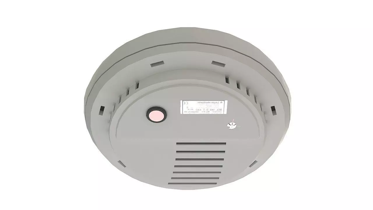 Photoelectric smoke detector sensor 3D model_0