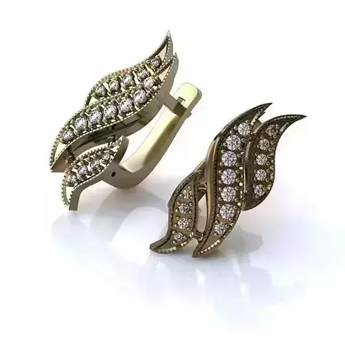 White Gold Earrings With Diamonds 7