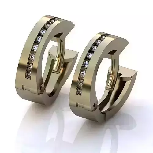 White Gold Earrings With Diamonds 8