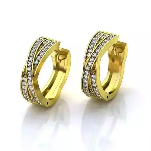 Gold Earrings With Diamonds 166