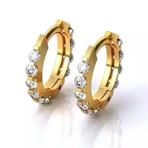 Gold Earrings With Diamonds 168