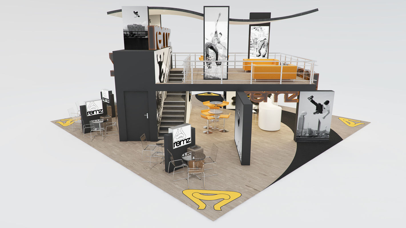 VRay - C4D scene files - Exhibition stand Interior 3D model 3D model_2