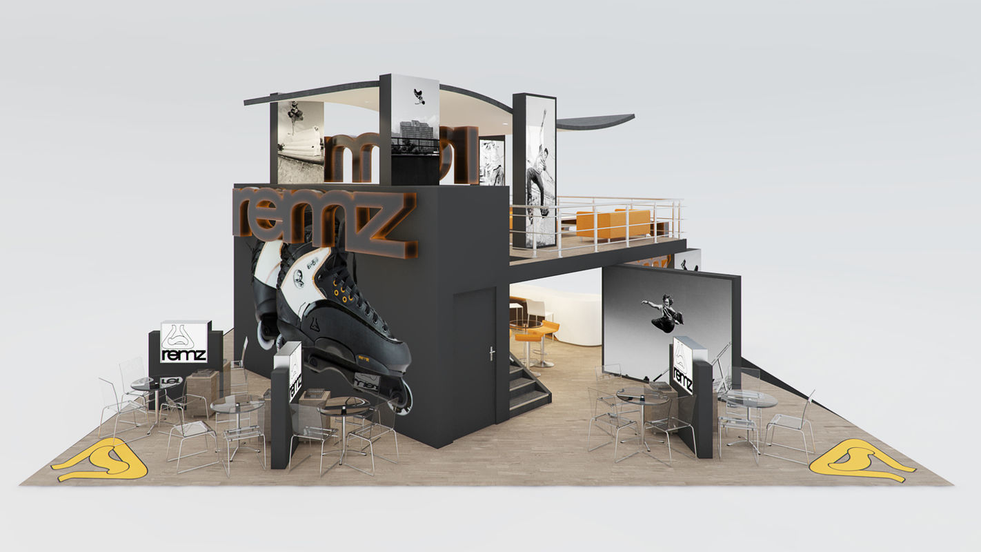VRay - C4D scene files - Exhibition stand Interior 3D model 3D model_5