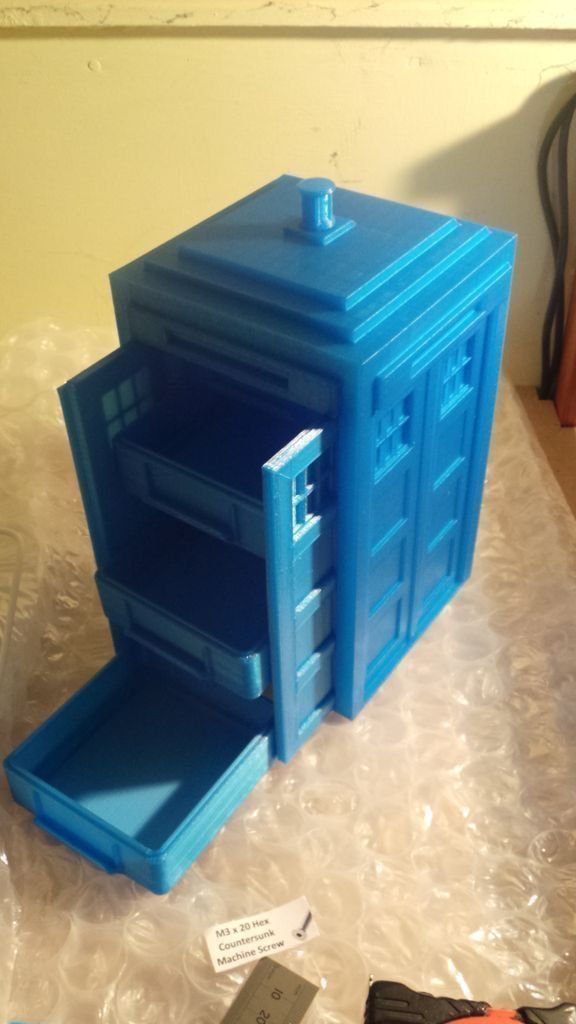 Tardis with drawers Free 3D print model_6
