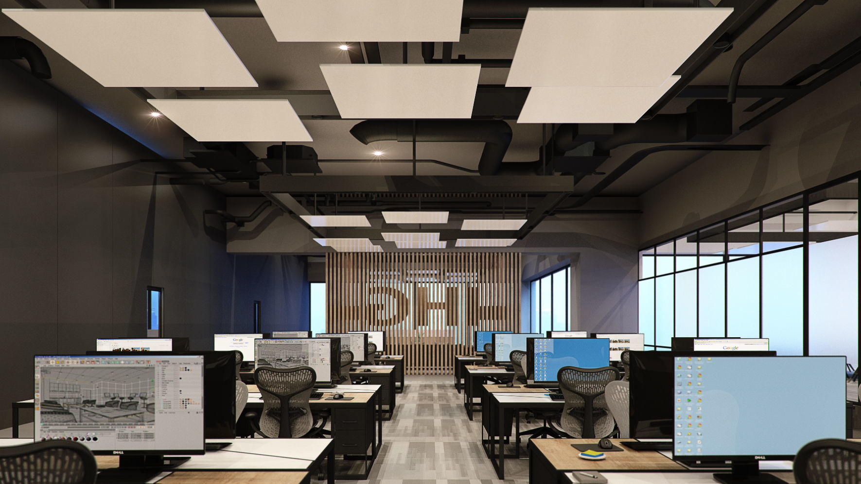 VRay - C4D files - Office Space 2 Interior 3D model_5