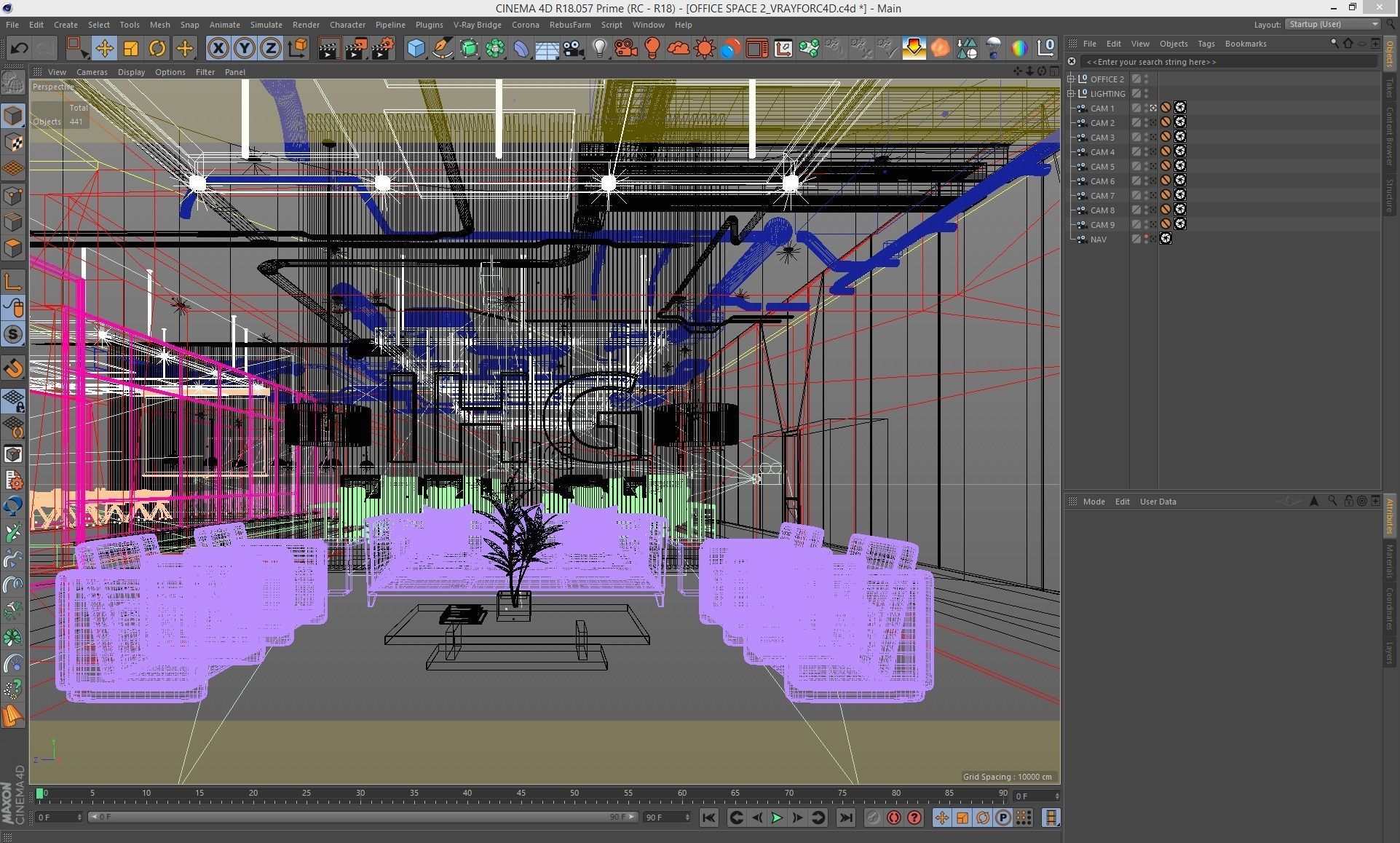 VRay - C4D files - Office Space 2 Interior 3D model_13