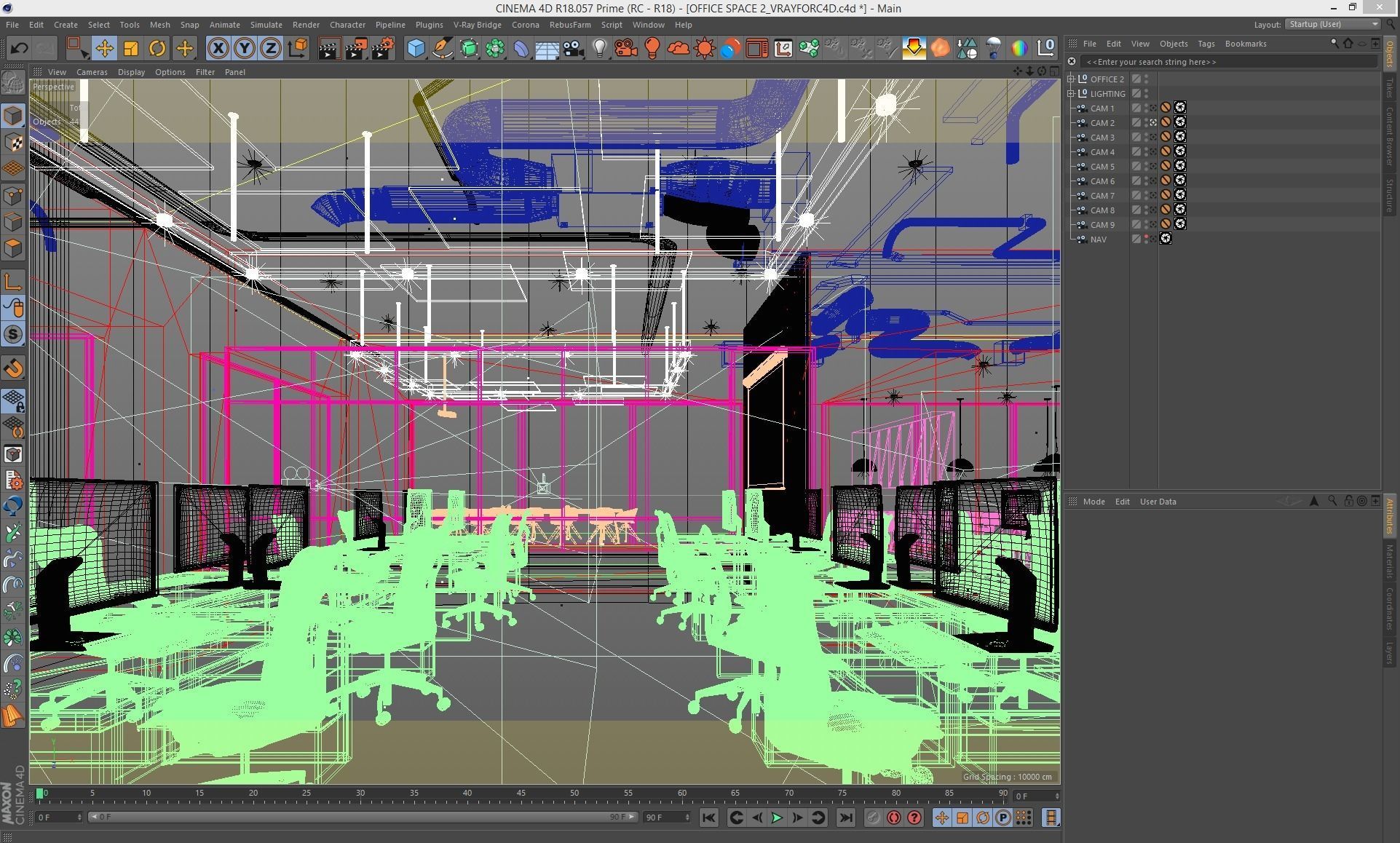 VRay - C4D files - Office Space 2 Interior 3D model_14