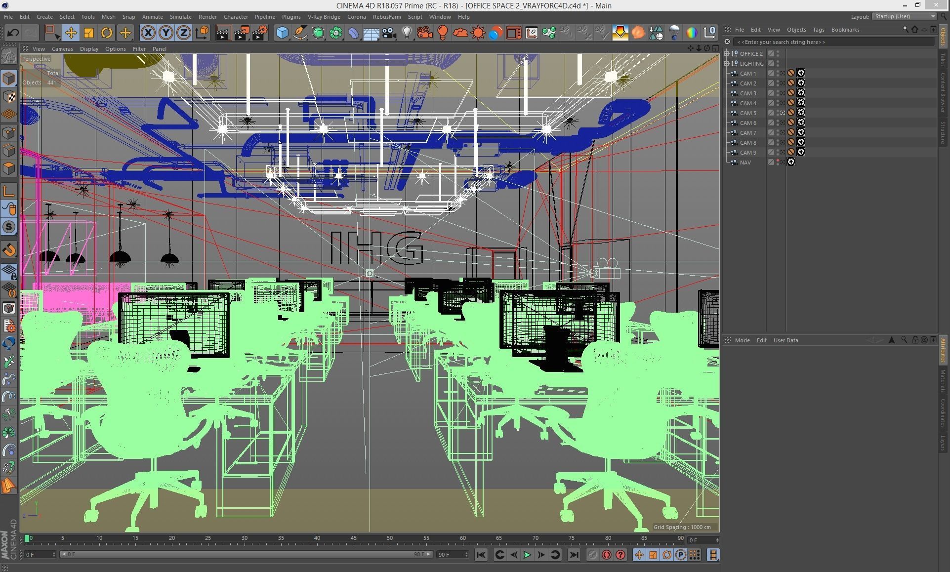 VRay - C4D files - Office Space 2 Interior 3D model_10