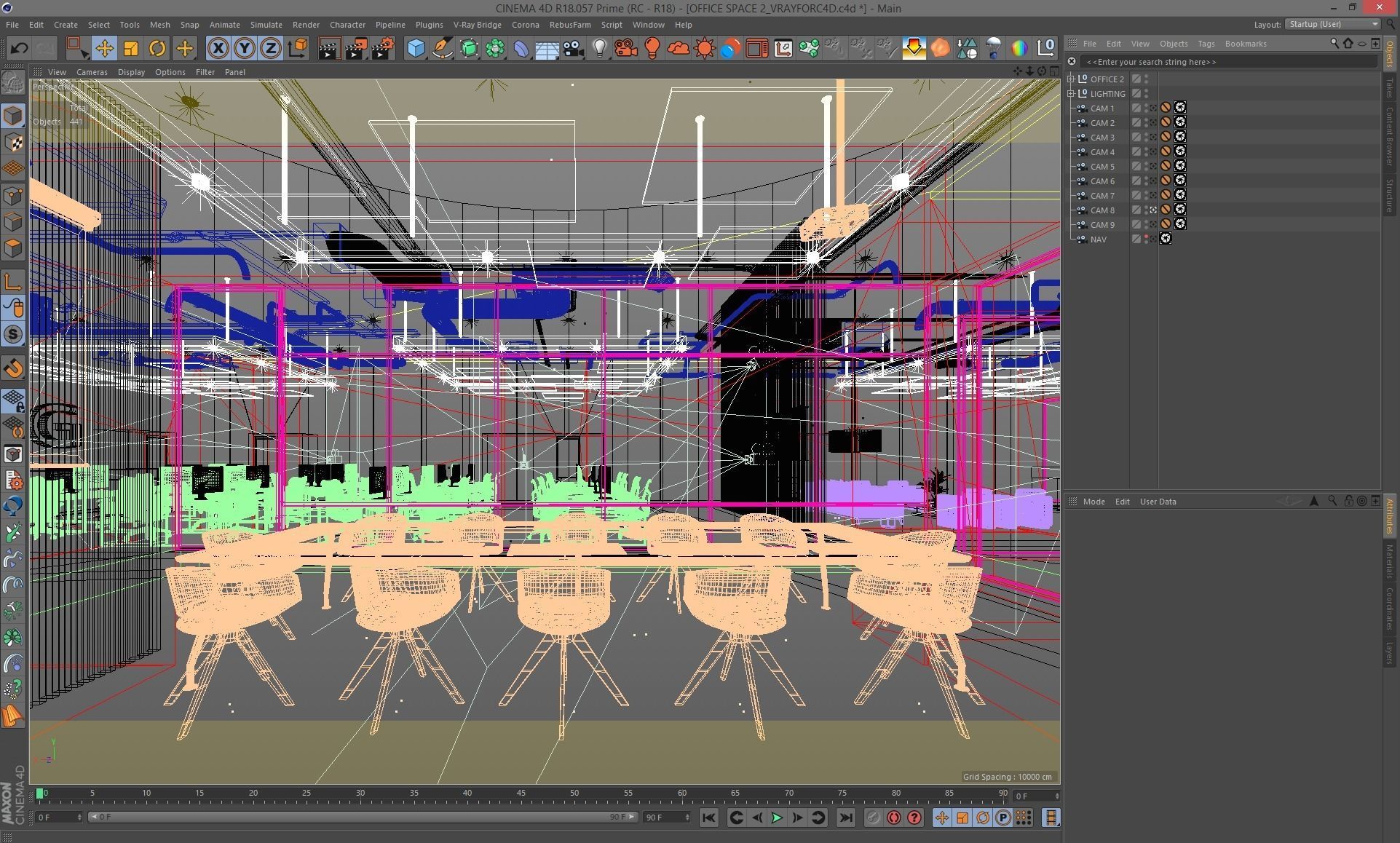 VRay - C4D files - Office Space 2 Interior 3D model_12