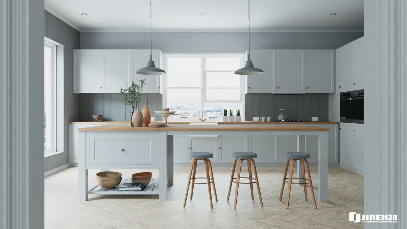 Corona - C4D Scene files - French Country Kitchen Interior 3D model_2