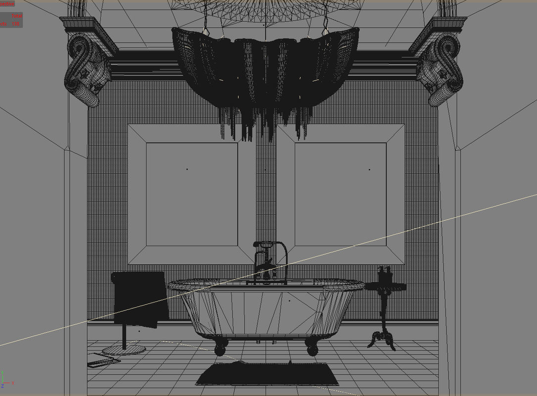 Corona - C4D Scene files - African Classic Bathroom Interior 3D model_6