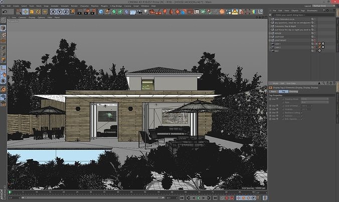 VRay - C4D Scene files - House Jackson Exterior 3D model 3D model 6