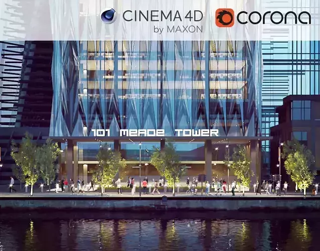 Corona - C4D Scene Files - 101 MEADE TOWER Exterior 3D model