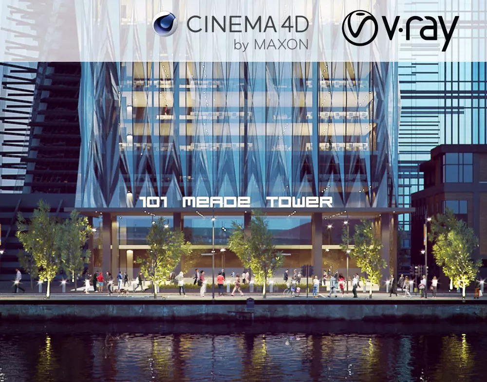 VRay - C4D Scene Files - 101 MEADE TOWER Exterior  3D model_0