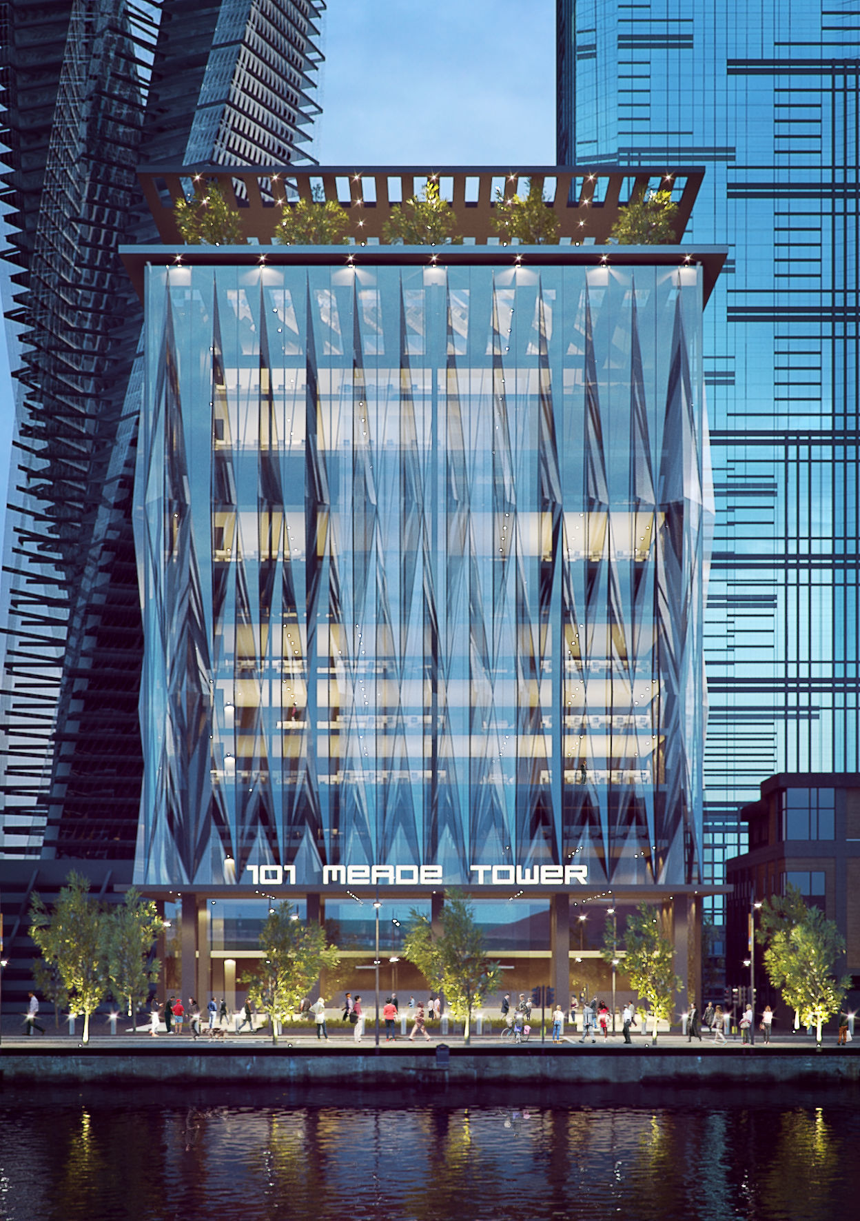 VRay - C4D Scene Files - 101 MEADE TOWER Exterior  3D model_2