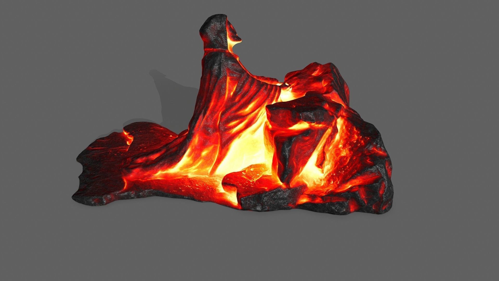 saint statue of person on rock Low-poly 3D model_3