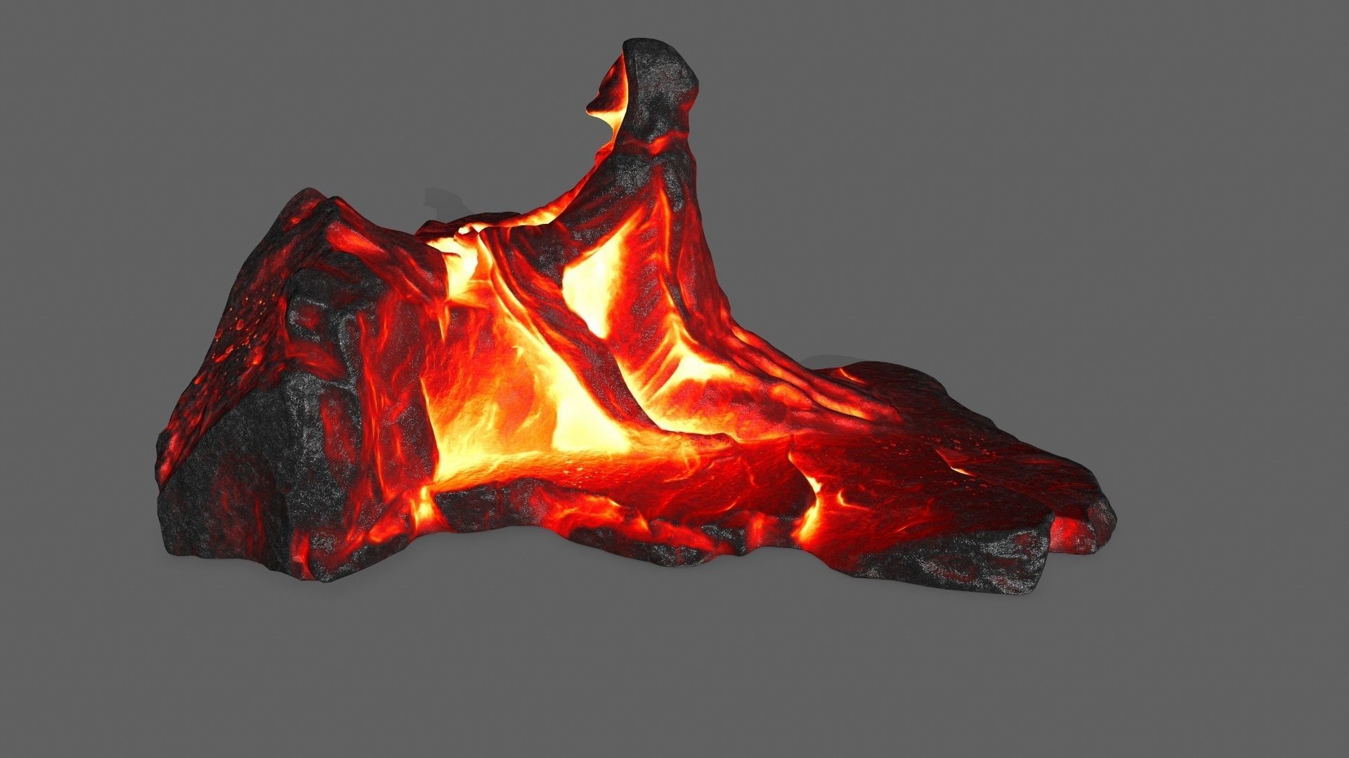 saint statue of person on rock Low-poly 3D model_4