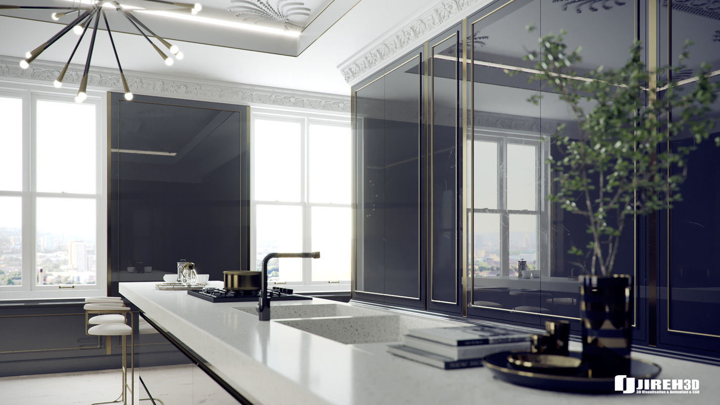 Corona - C4D Scene files - Classic Style Kitchen Interior 3D model_4