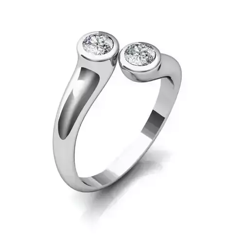 Silver Ring With Diamonds 39