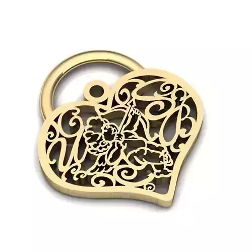 Heart Shaped Pendant With Diamonds 22