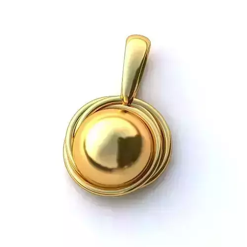 Round Gold Pendant 4