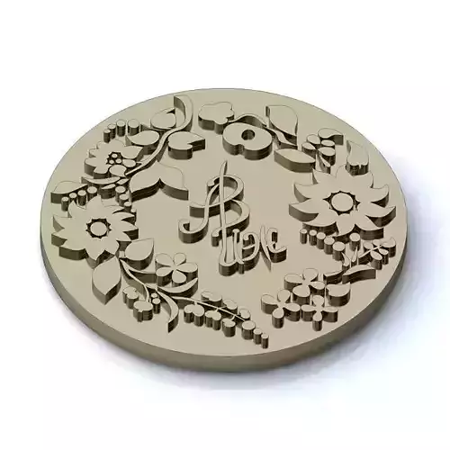 Round Shaped White Gold Pendant