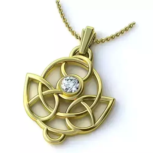 Gold Pendant With Diamonds 184