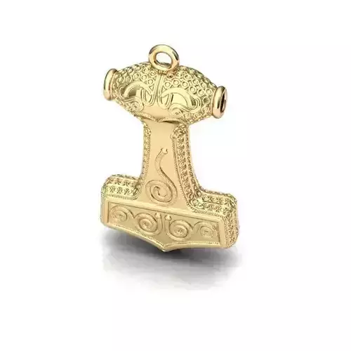 Anchor Shaped Gold Pendant