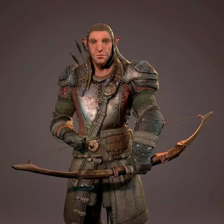 Monster archer high poly model 3D model_2