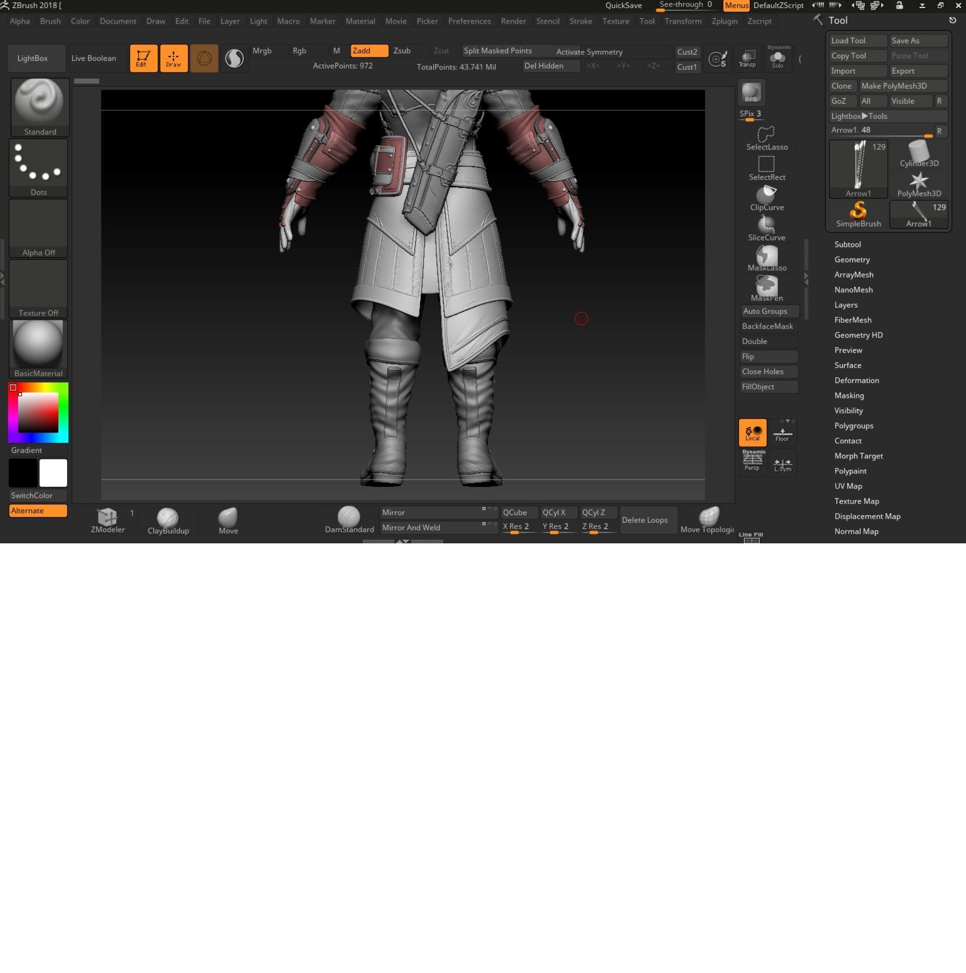 Monster archer high poly model 3D model_19