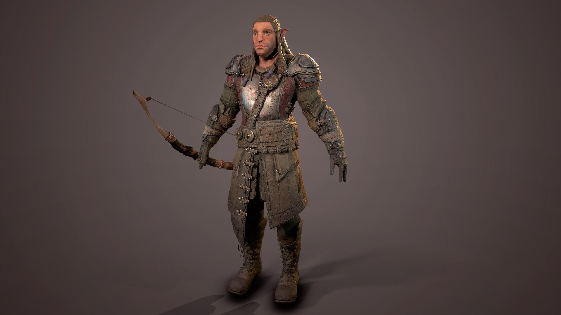 Monster archer high poly model 3D model_11