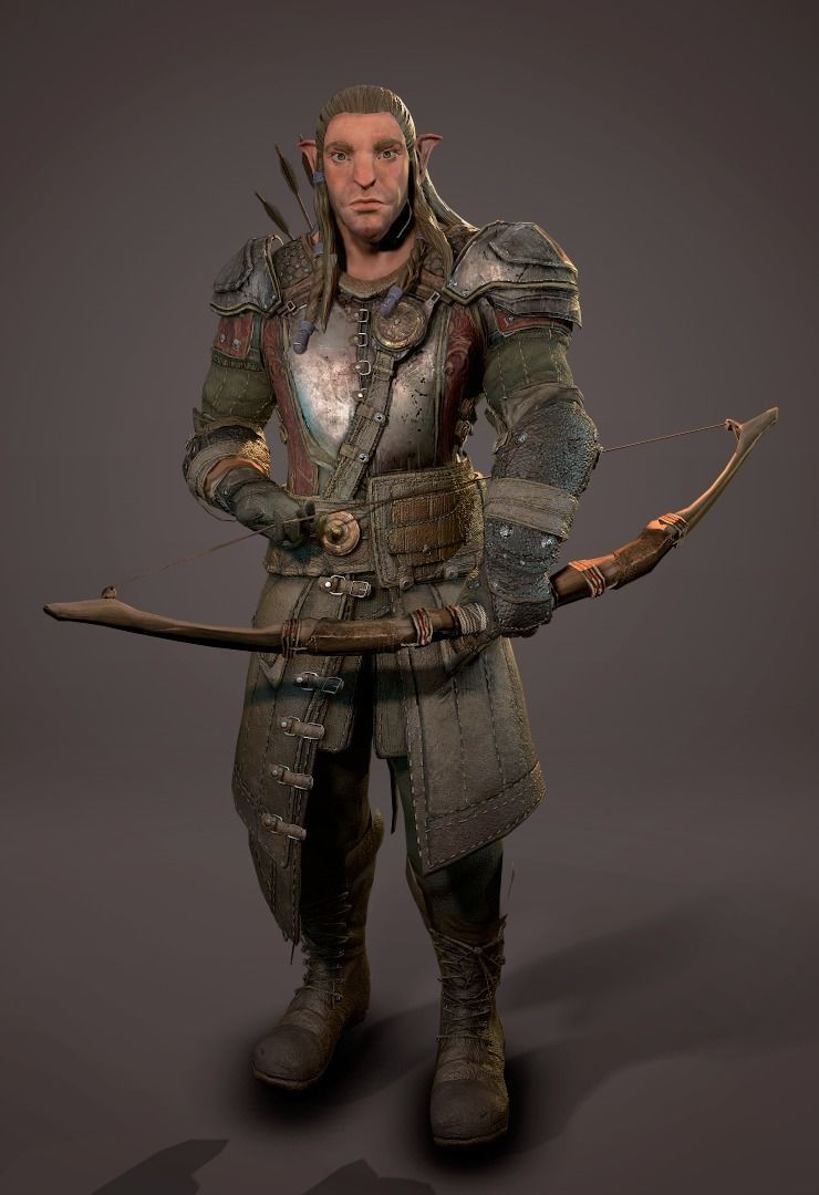 Monster archer high poly model 3D model_5