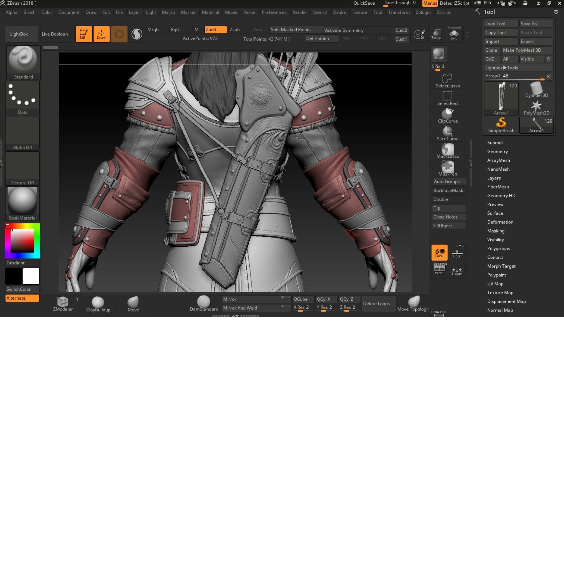 Monster archer high poly model 3D model_16