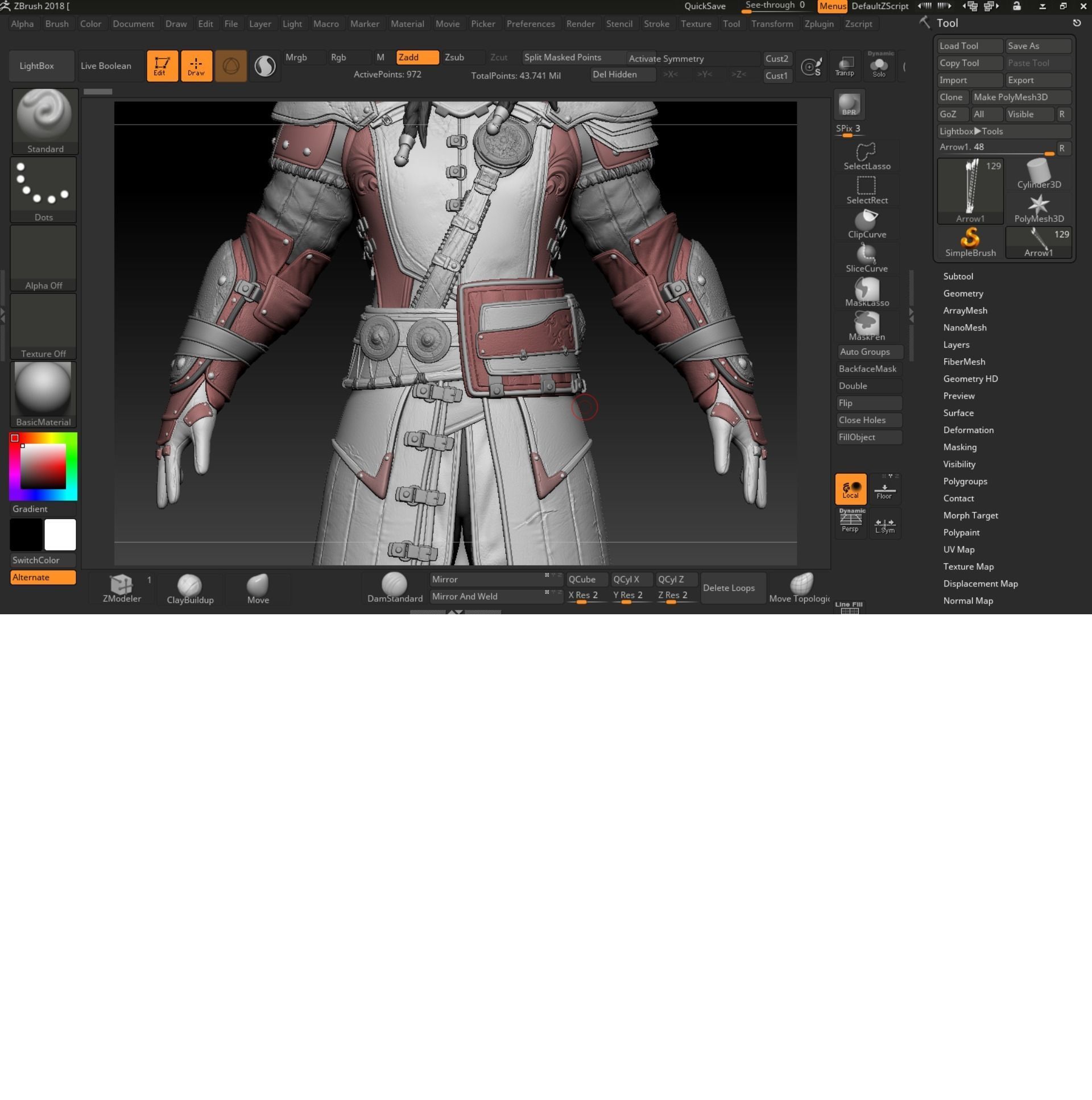 Monster archer high poly model 3D model_14