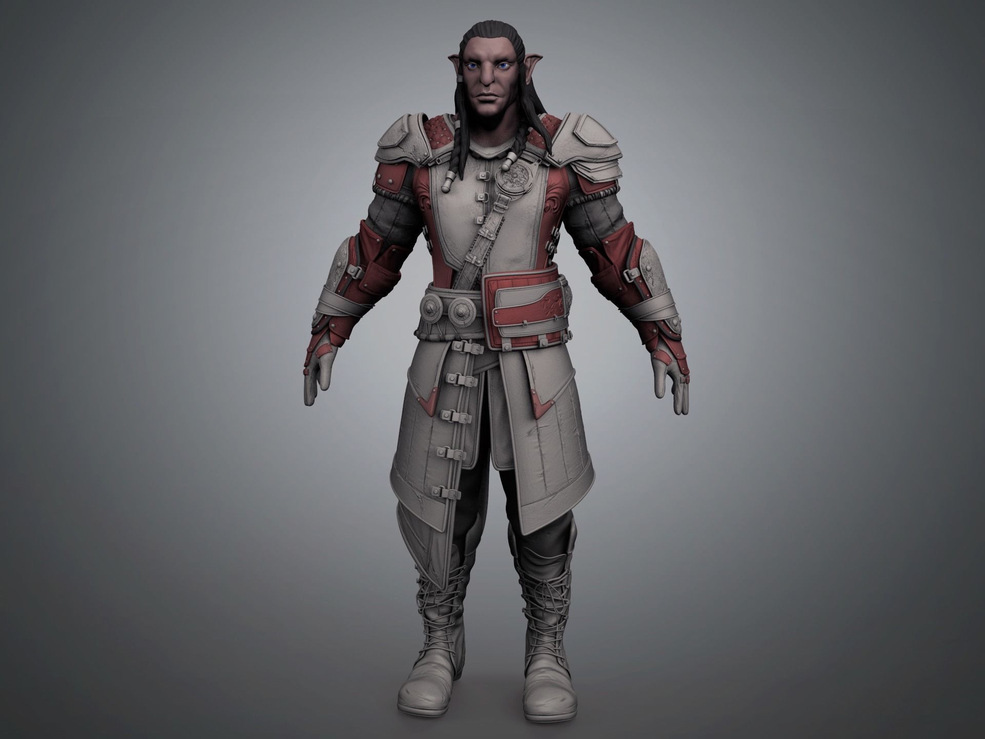 Monster archer high poly model 3D model_6