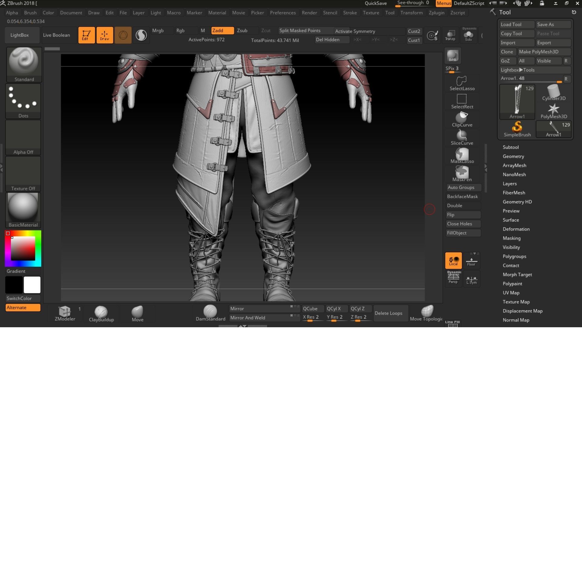 Monster archer high poly model 3D model_17