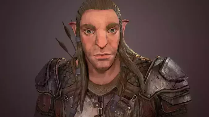 Monster archer high poly model