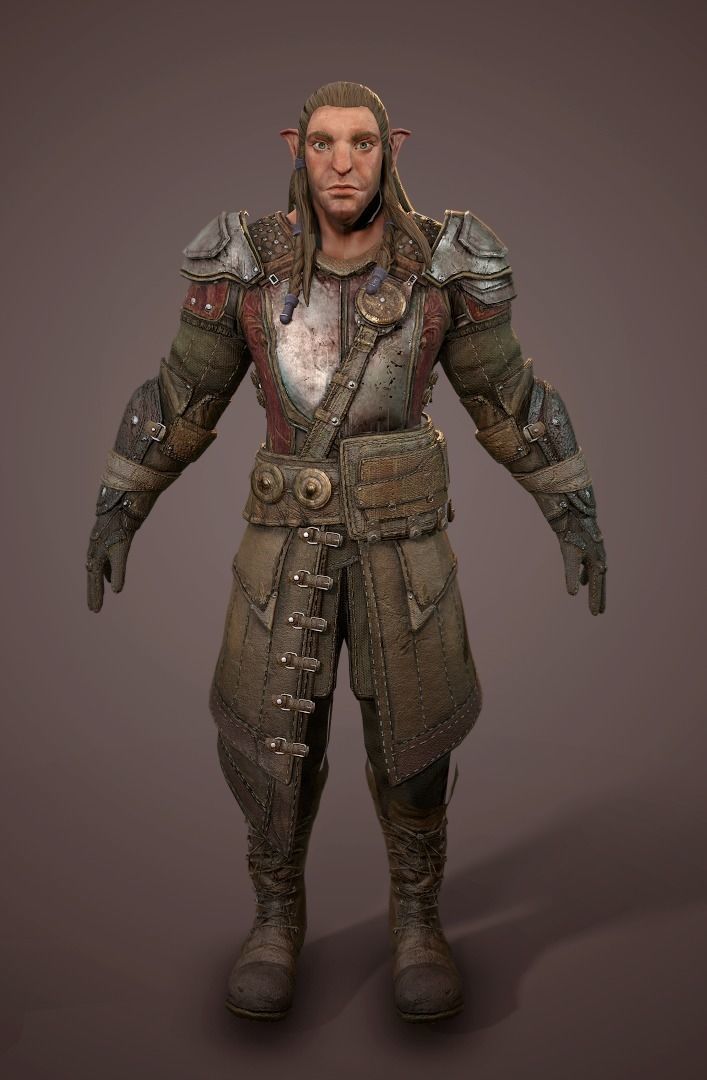 Monster archer high poly model 3D model_7